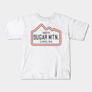 Visiting NC Mountain Cities Sugar Mountain, NC Neon Range Kids T-Shirt